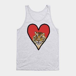 My Tiger Love on Valentines Day Graphic Tank Top